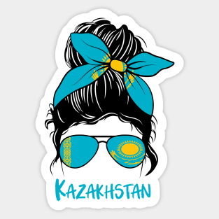 Kazakhstan girl, Kazakhstan Flag, Kazakhstan gift heritage,  Kazakhstani girlfriend, Sticker